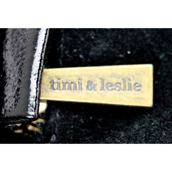 Timi & Leslie BLACK GENUINE LEATHER SUEDE BOHO TOTE SHOULDER BAG HANDBAG PURSE - Picture 5 of 12